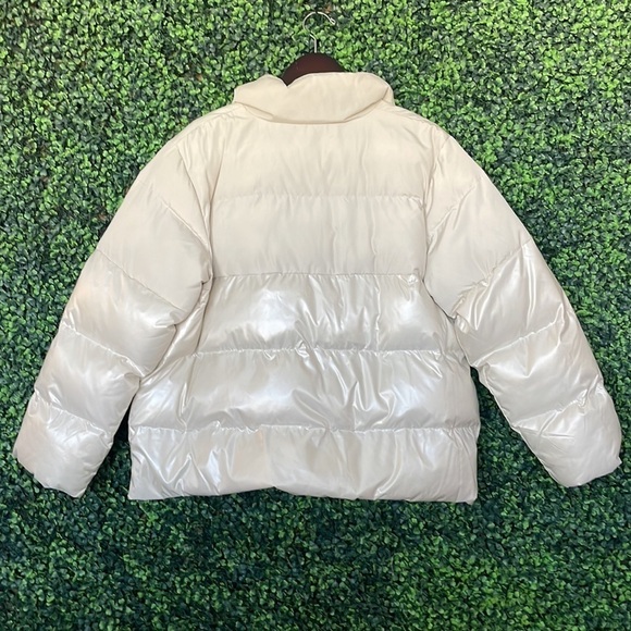 Sandy Liang x Target white cream puffer jacket designer trend M - Picture 9 of 10